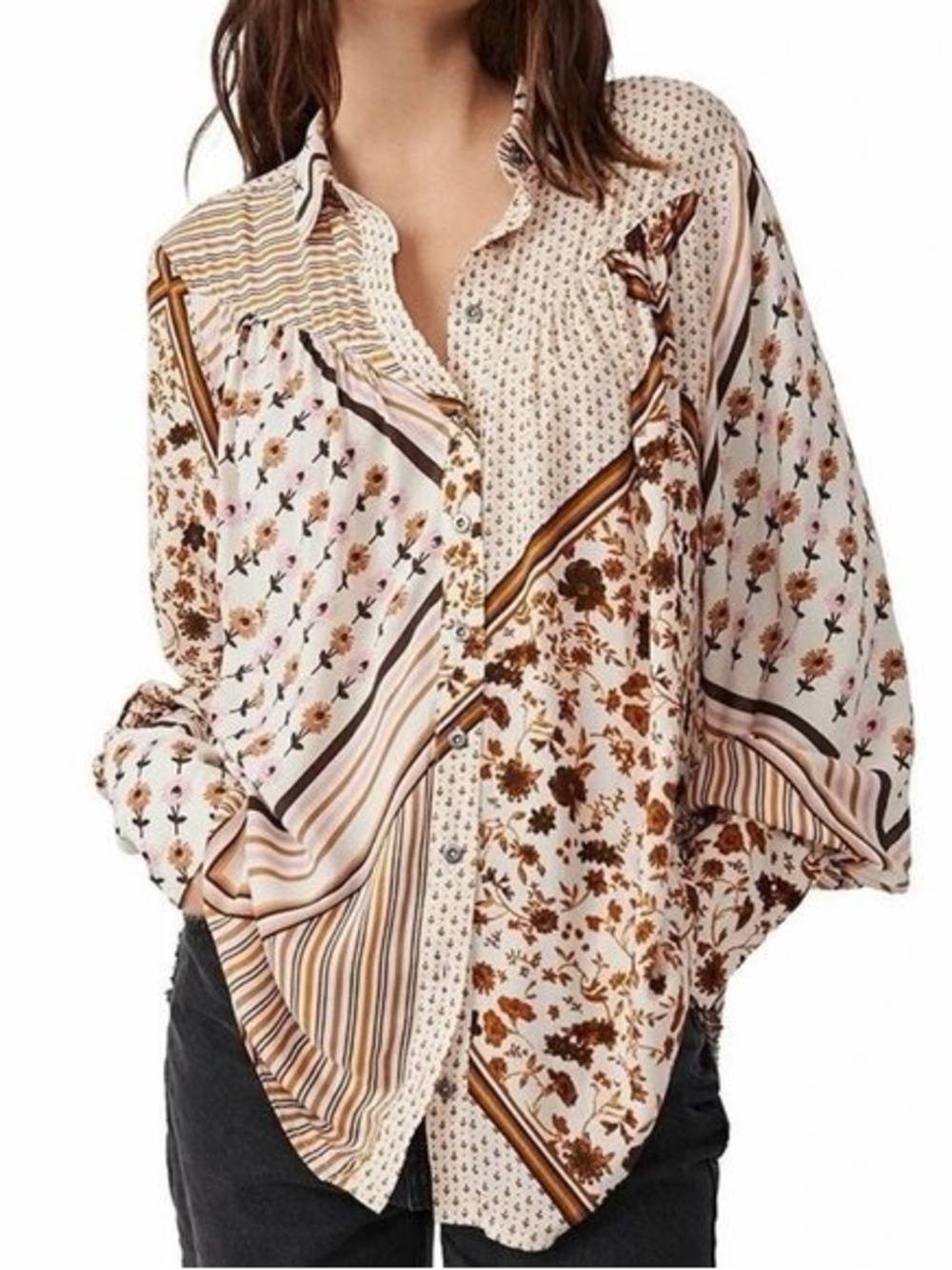 Free People Hazel Printed Buttondown